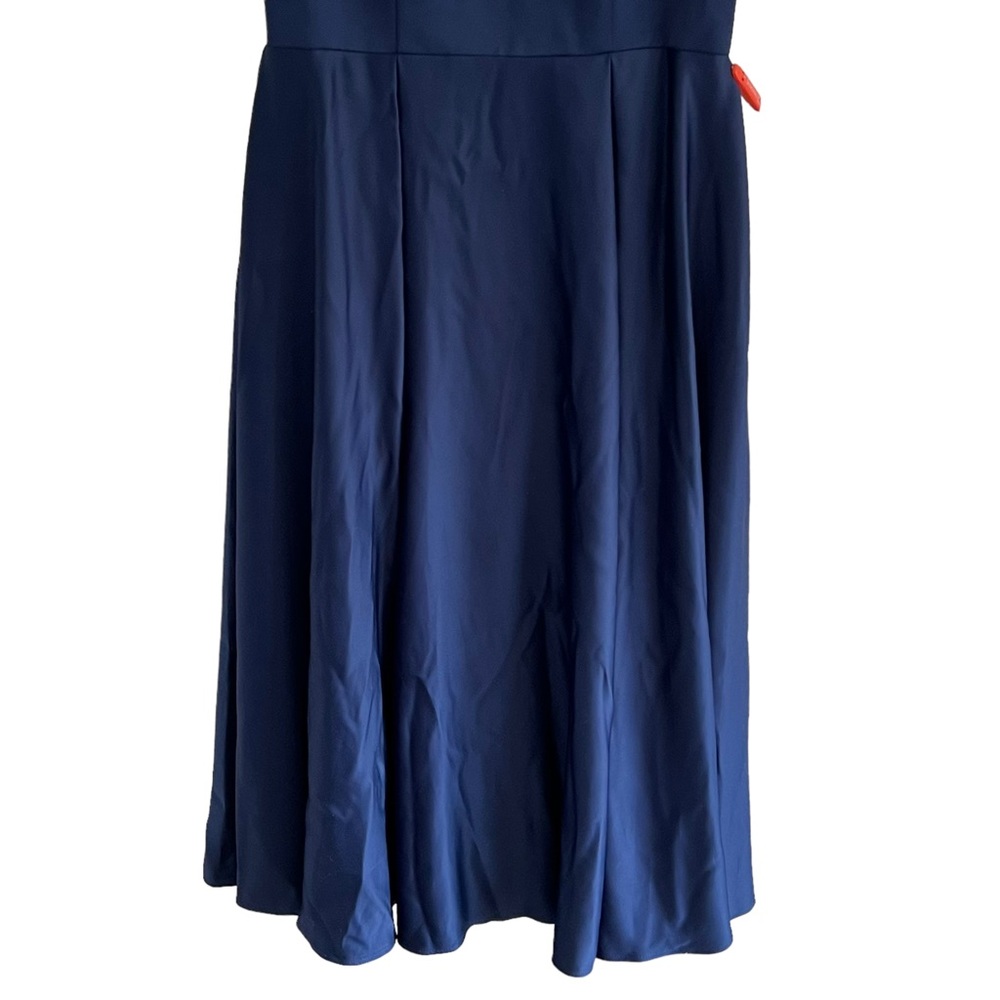 Ieena for Mac Duggal Elegant Hand-Beaded Cap Sleeve A-Line Gown in Navy 25947 16 - Picture 5 of 11